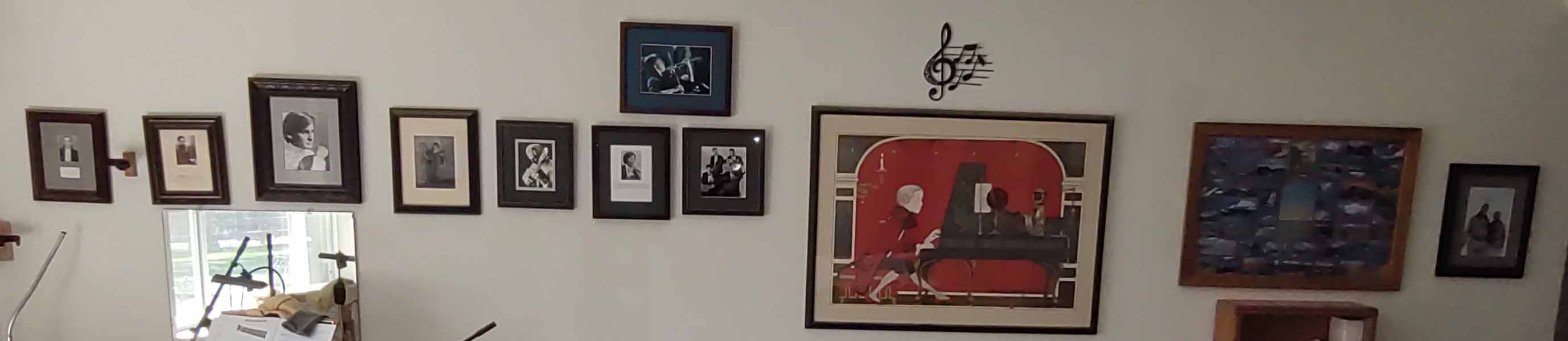 music room north wall